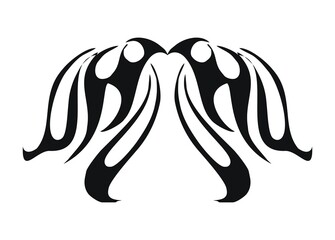 attractive black and white tattoo illustration template for your business and your life

