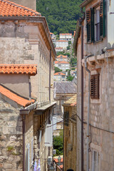 Red rooftops of town Dubrovnik on June 18, 2019. Some episodes of the Game of Thrones filmed there.