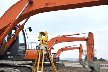 建設工事・測量管理するエンジニア
