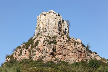 Fototapeta na wymiar Rock of Solutre in Burgundy, France