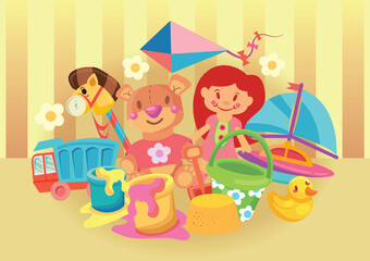 kid stuffs game boat train all toys kid object