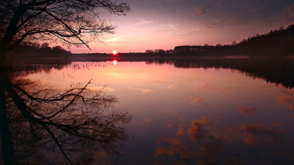 sunset over the lake © Jerzy