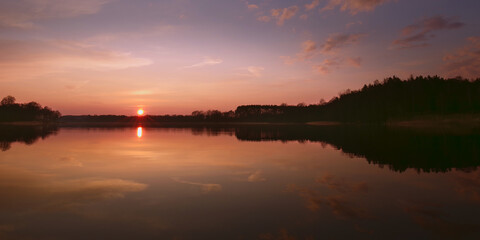 sunset over the lake © Jerzy