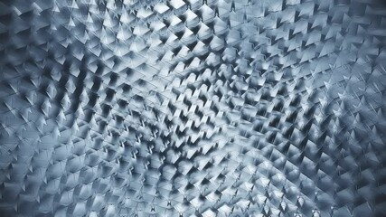 Low Poly Tech Abstract Background. Slow rotating triangles pattern. Looped video.