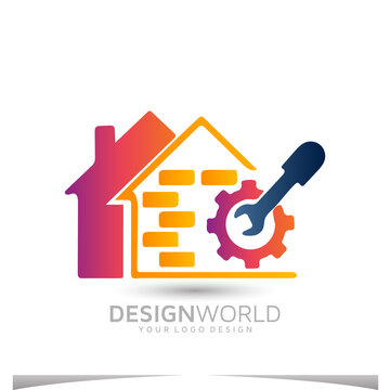 Home Inspections vector logo design template.