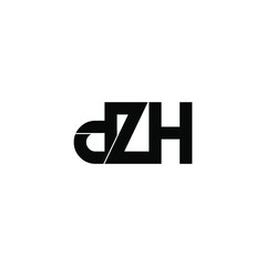 dzh letter original monogram logo design