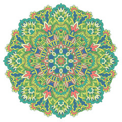 Mandala vector seamless pattern mandala art. Flower medallion print.
