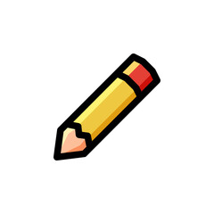 Pencil Education Outline Icon Logo Vector Illustration.