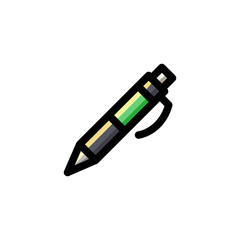 Pen Education Outline Icon Logo Vector Illustration.