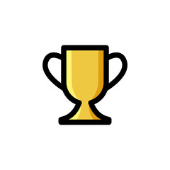 Trophy Education Outline Icon Logo Vector Illustration.