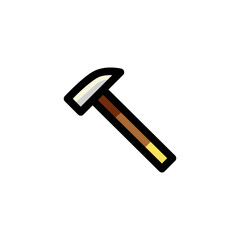 Hammer Industrial Outline Icon Logo Vector Illustration.
