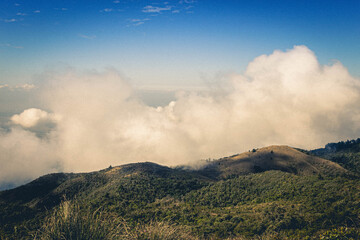 visit over the clouds, mountains in Campos de Jordao,  Sao Paulo, Brazil.