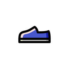 Shoes Fashion Outline Icon Logo Vector Illustration.