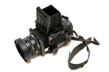 analoge Mittelformat-Kamera, Freisteller - analogue medium format camera, cut-out - obrazy, fototapety, plakaty
