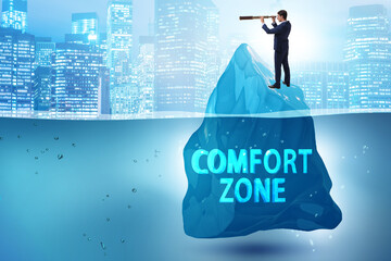 Concept of leaving zone of comfort