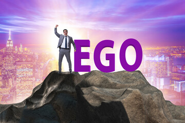 Fototapeta premium Concept of ego with businessman