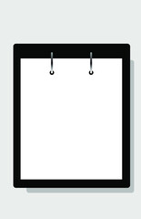 Notebook in wall background (Copy space) , note pad for text , message , information and other
