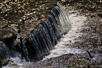 water flowing over rocks