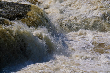 water flowing over rocks