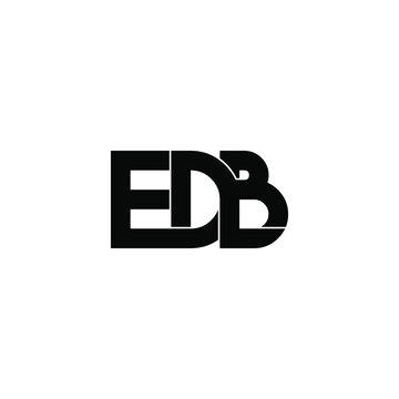 edb letter original monogram logo design