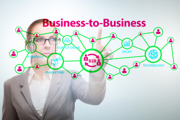 Business to business concept with business people