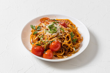 イタリアンパスタ　Italian pasta with simple tomato sauce
