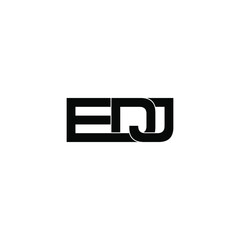 edj letter original monogram logo design