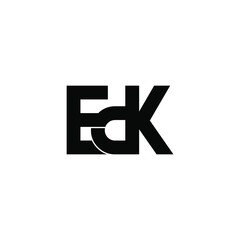 edk letter original monogram logo design