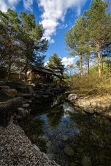 Fototapeta na wymiar Traditional Korean house surrounded by nature.