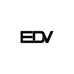 edv letter original monogram logo design