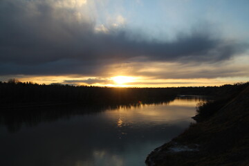 Spring Sunset, Gold Bar Park, Edmonton, Alberta