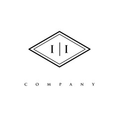 initial II logo design vector