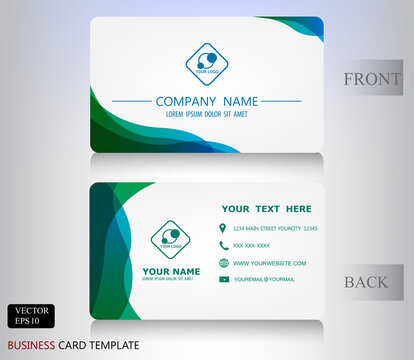 Modern business name card smooth pattern