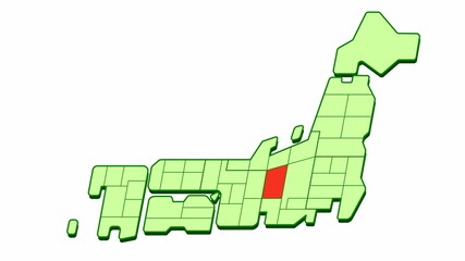 簡略した日本地図
