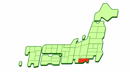 簡略した日本地図
