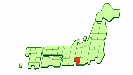 簡略した日本地図