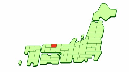 簡略した日本地図