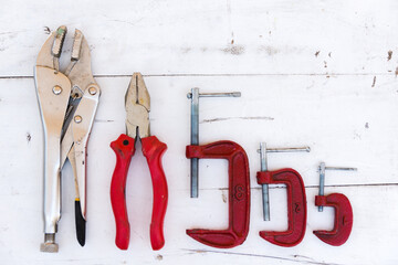 Tools various pliers screwdriver file
