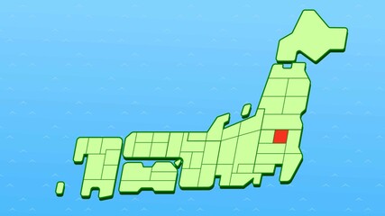 簡略した日本地図