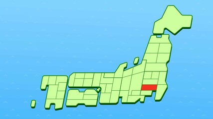 簡略した日本地図