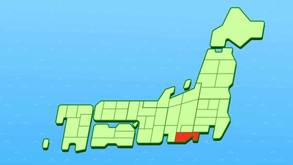 簡略した日本地図