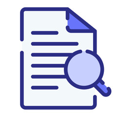 searching find document search single isolated icon with dash or dashed line style