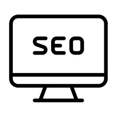 seo internet web computer single isolated icon with outline style