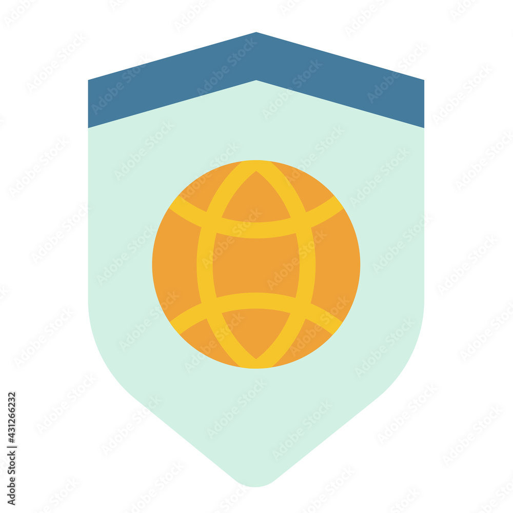 Poster security vpn secure internet single isolated icon with flat style