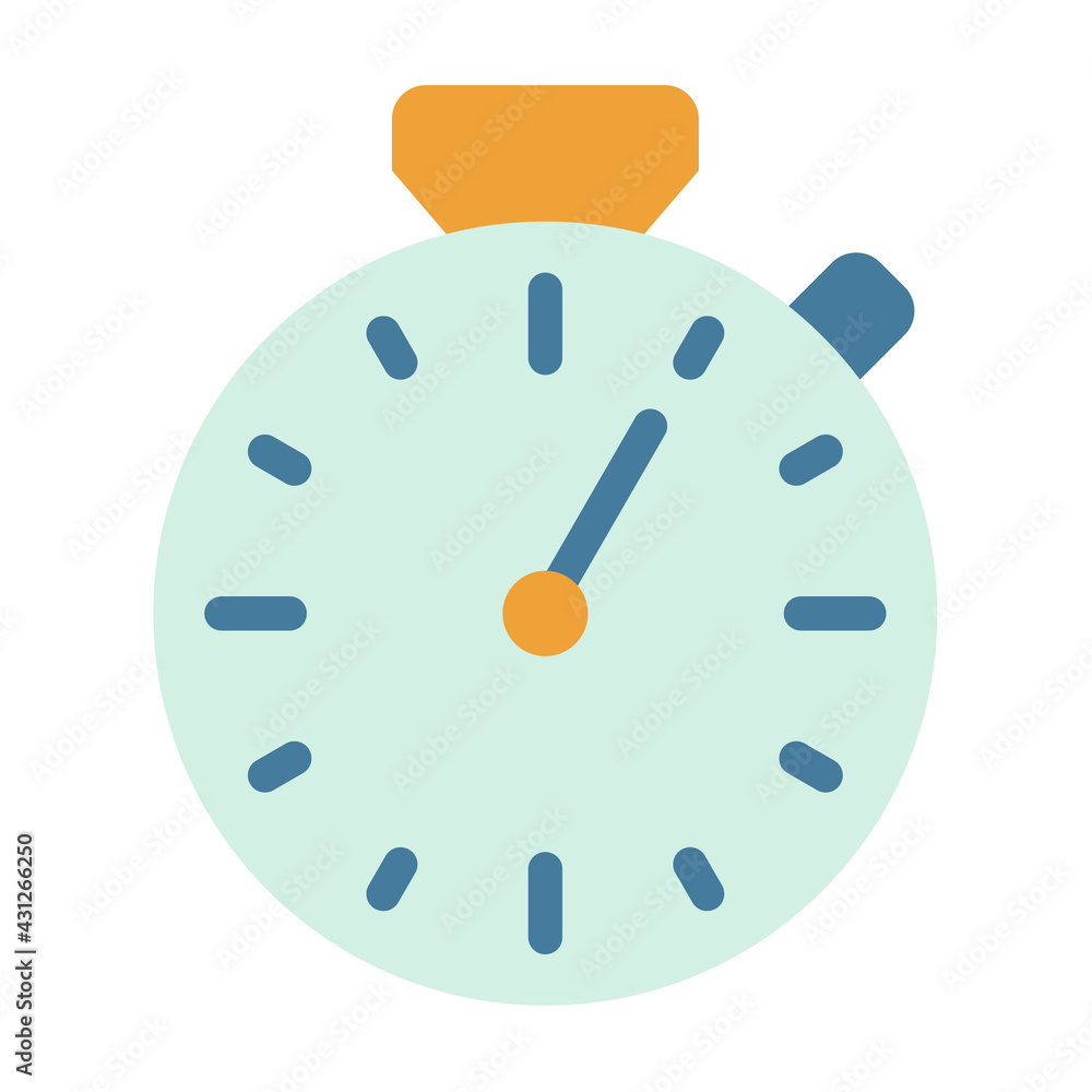 Poster timer speed stopwatch time single isolated icon with flat style