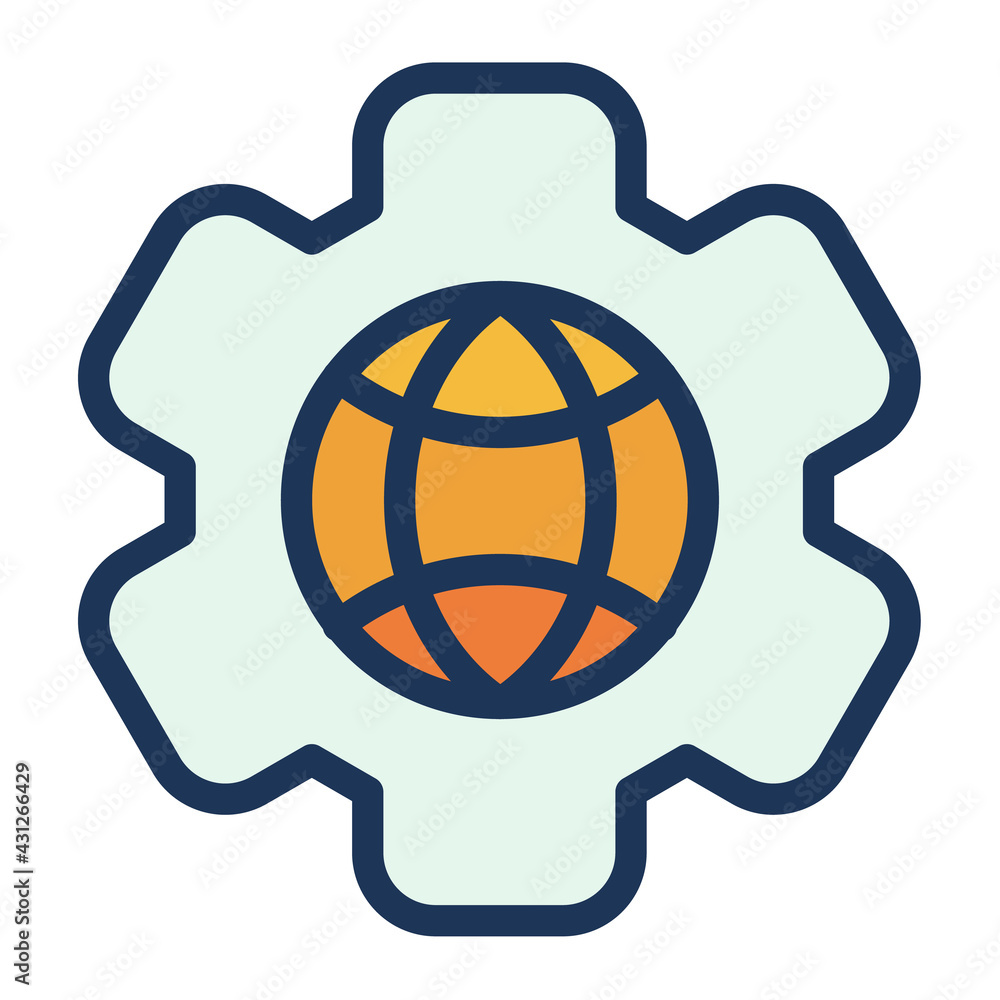 Poster development maintenance seo internet single isolated icon with filled line style