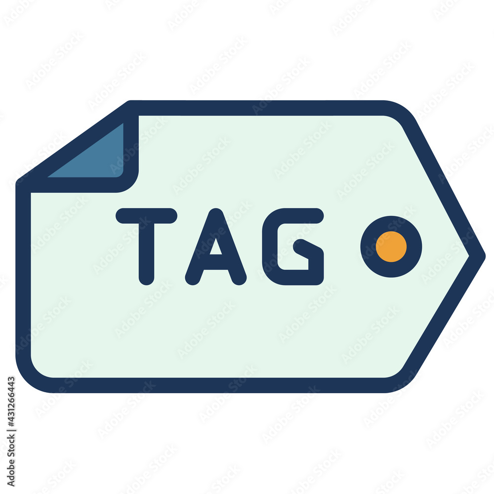 Poster tag tagging seo keyword single isolated icon with filled line style