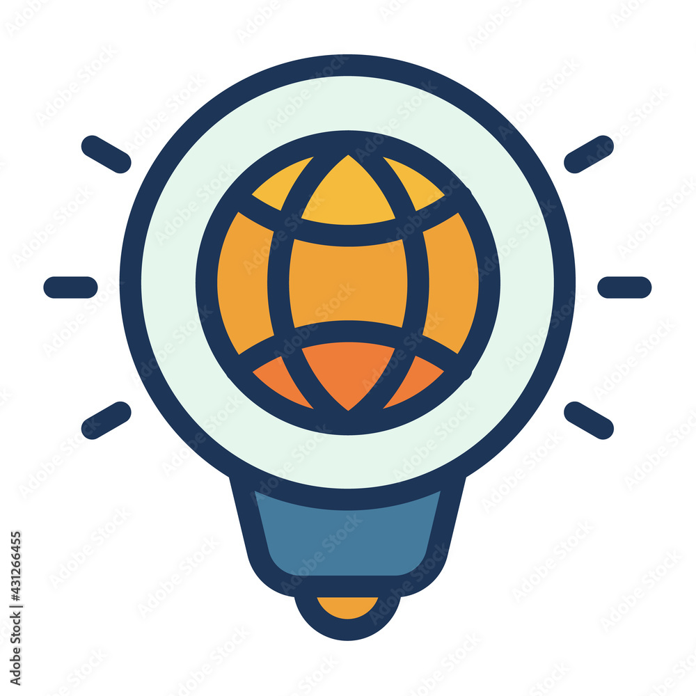 Aufkleber idea creative seo optimize single isolated icon with filled line style