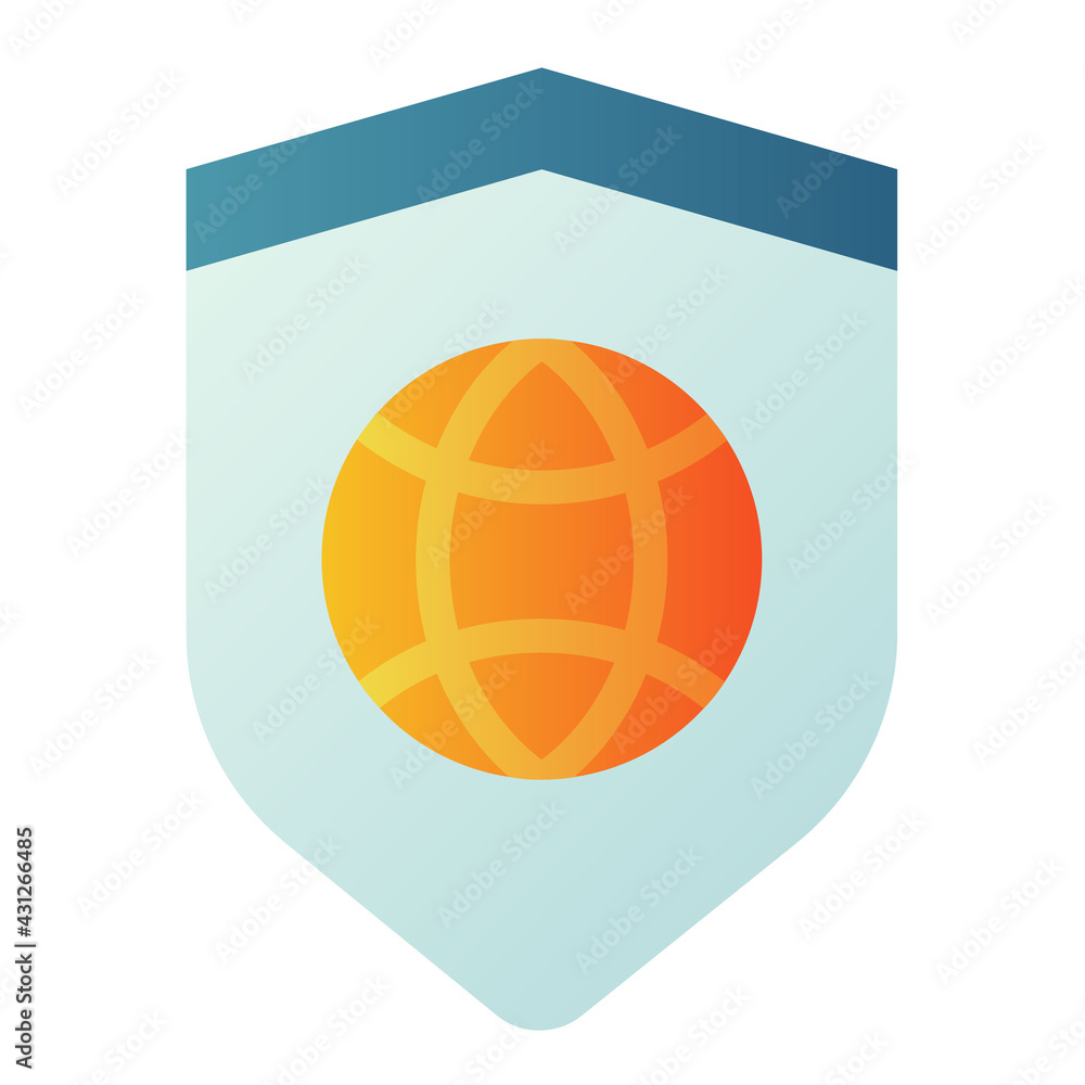 Aufkleber security vpn secure internet single isolated icon with smooth style