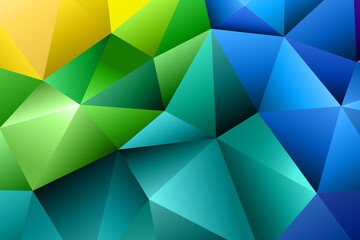Fototapeta premium Polygonal rainbow mosaic background. Abstract low poly vector illustration. Triangular pattern in halftone style. Template geometric business design with triangle for poster, banner, card, flyer